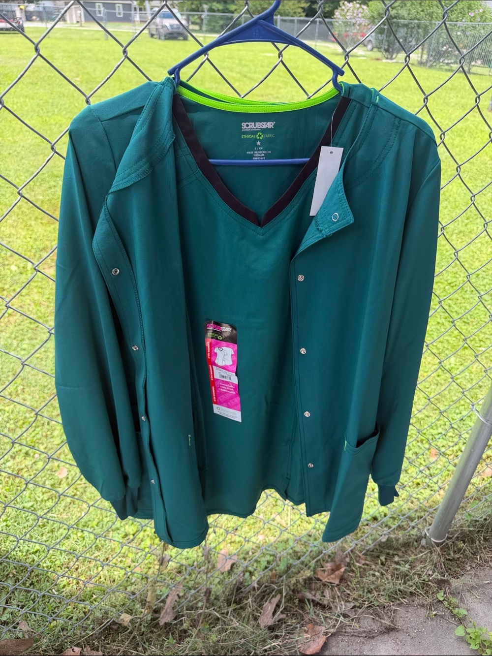 Scrubstar Teal and Black Medical Scrub Set